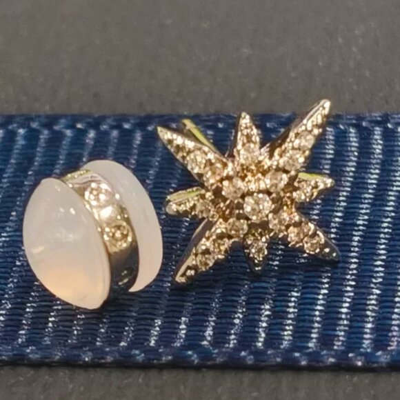 APM Monaco Asymmetric Triple Météorites Earrings - Silver - Picture 6 of 7